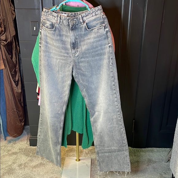 Zara Gray Full length TRF High Rise Jeans - Picture 2 of 5